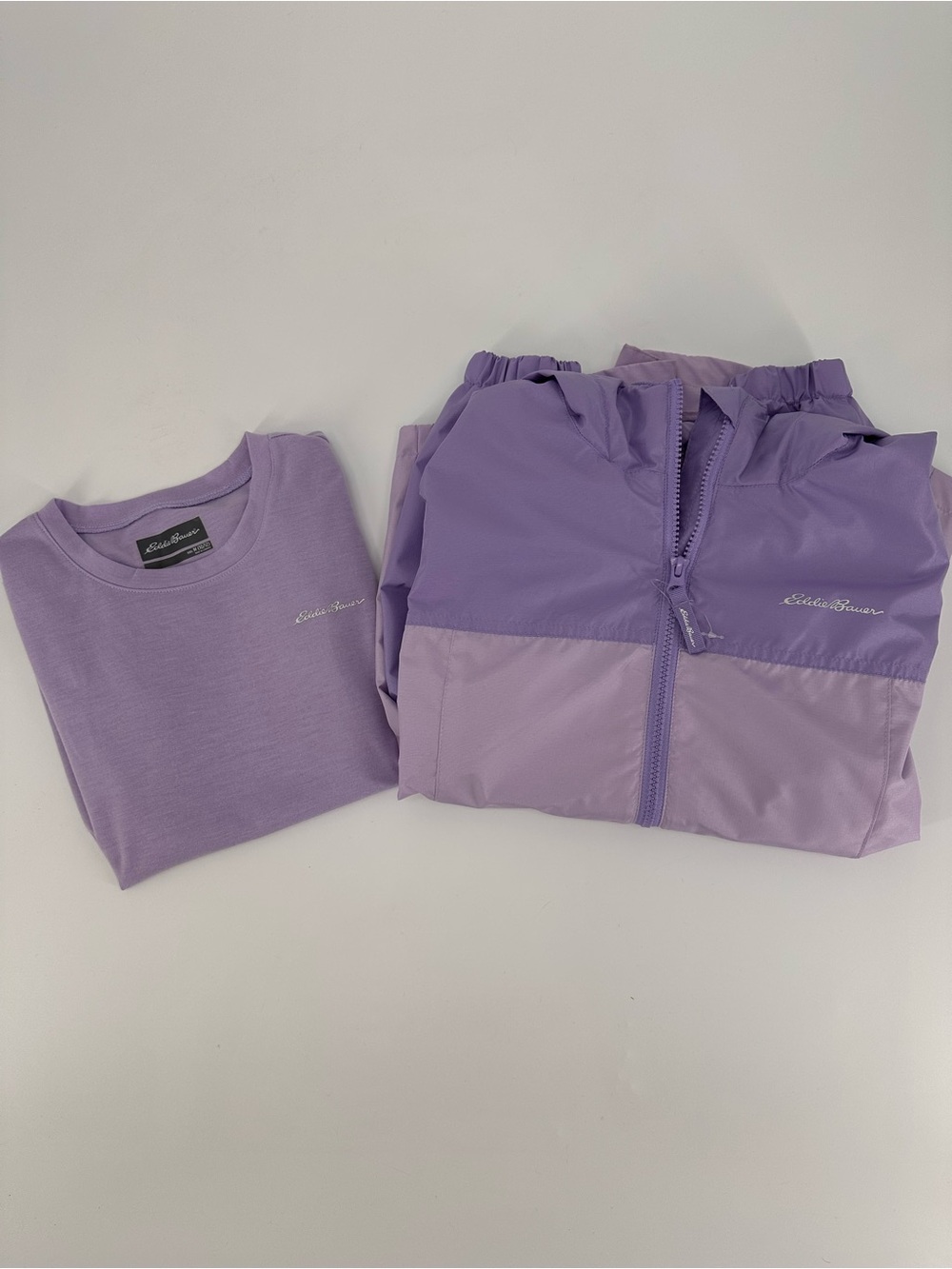 Eddie Bauer Girl’s Lavender Windbreaker & Tee Set Size M (10/12)